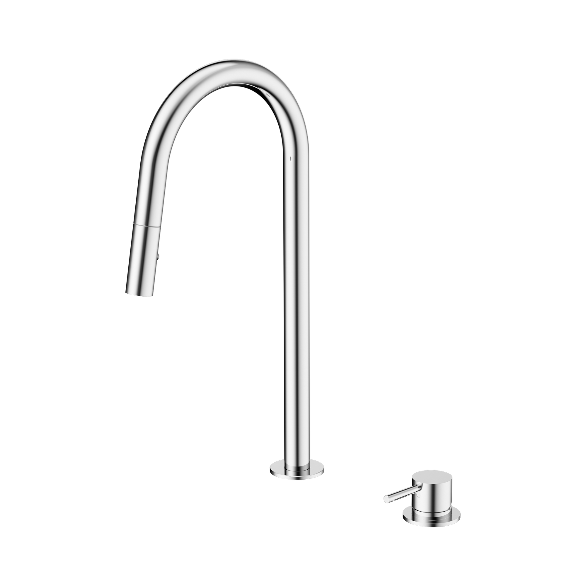 Nero Mecca Hob Mounted Pull Out Sink Mixer, Chrome