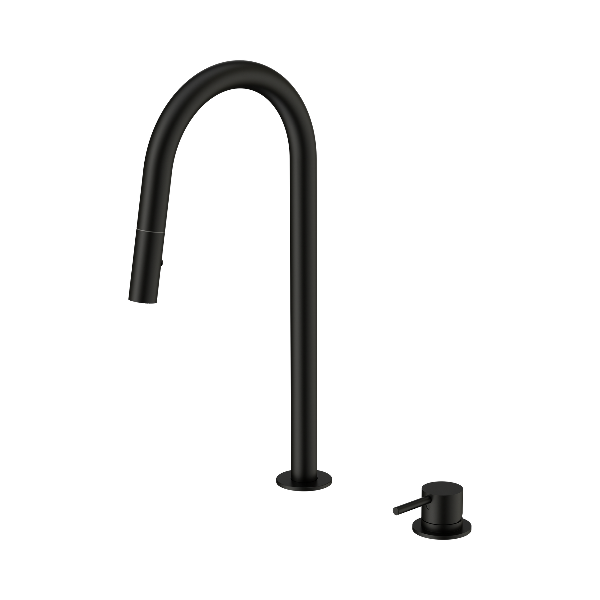 Nero Mecca Hob Mounted Pull Out Sink Mixer, Matte Black