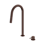 Nero Mecca Hob Mounted Pull Out Sink Mixer, Rome Bronze