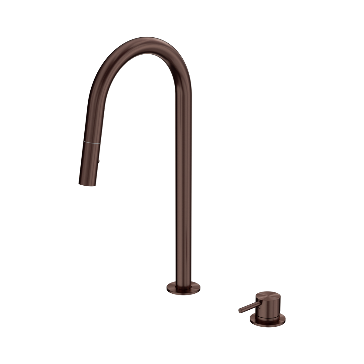 Nero Mecca Hob Mounted Pull Out Sink Mixer, Rome Bronze