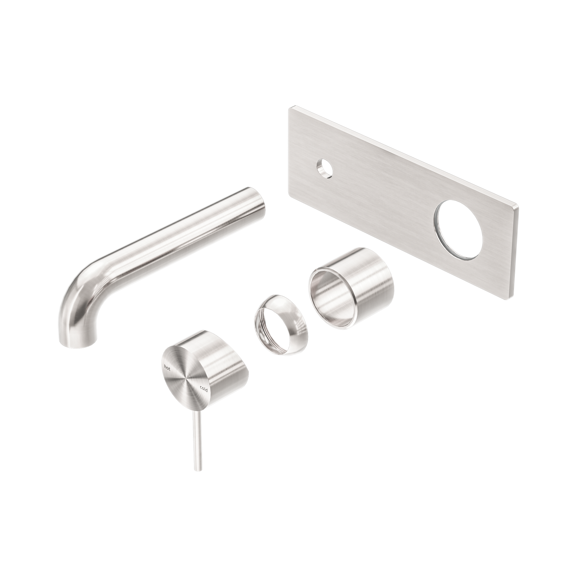 Nero Mecca Wall Mixer Set 120mm Trim Kits Only, Brushed Nickel