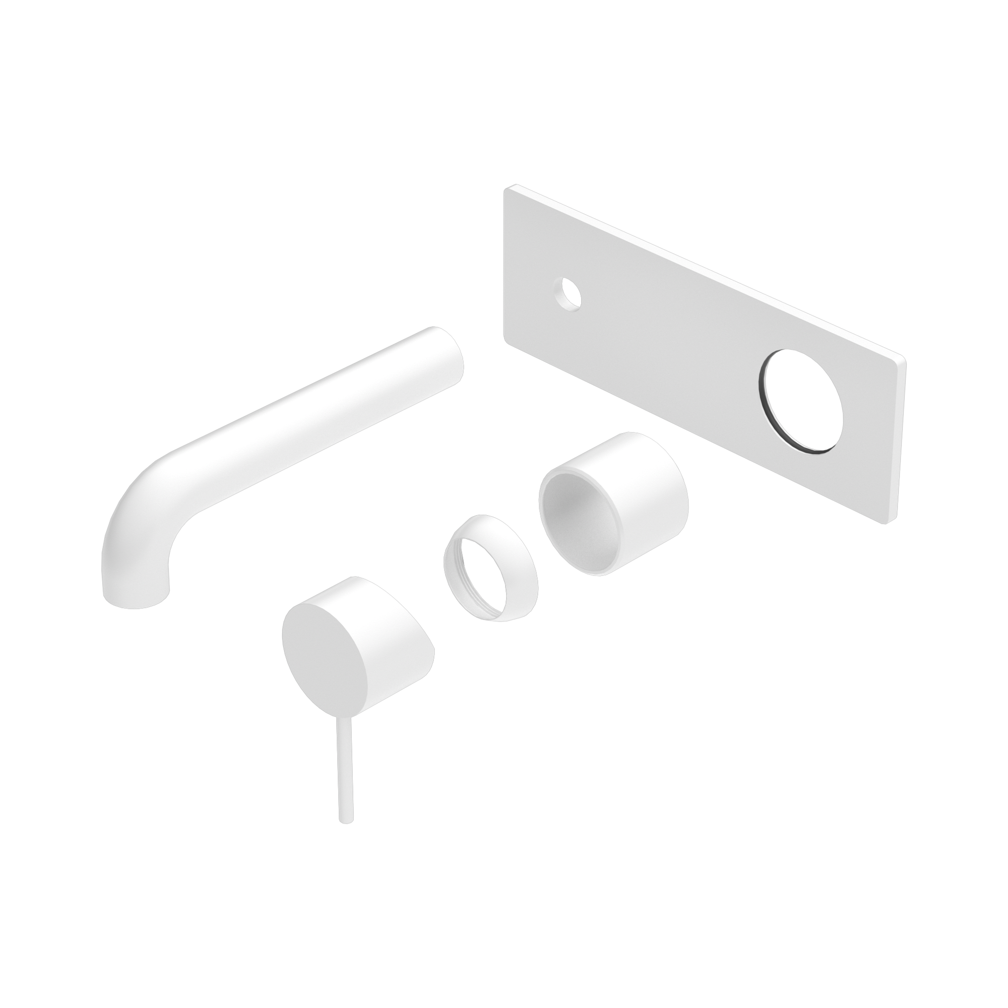 Nero Mecca Wall Mixer Set 120mm Trim Kits Only, Matte White