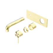 Nero Mecca Wall Mixer Set 160mm Trim Kits Only, Brushed Gold