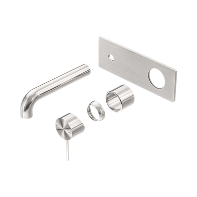 Nero Mecca Wall Basin/Bath Mixer 160mm Trim Kits Only, Brushed Nickel