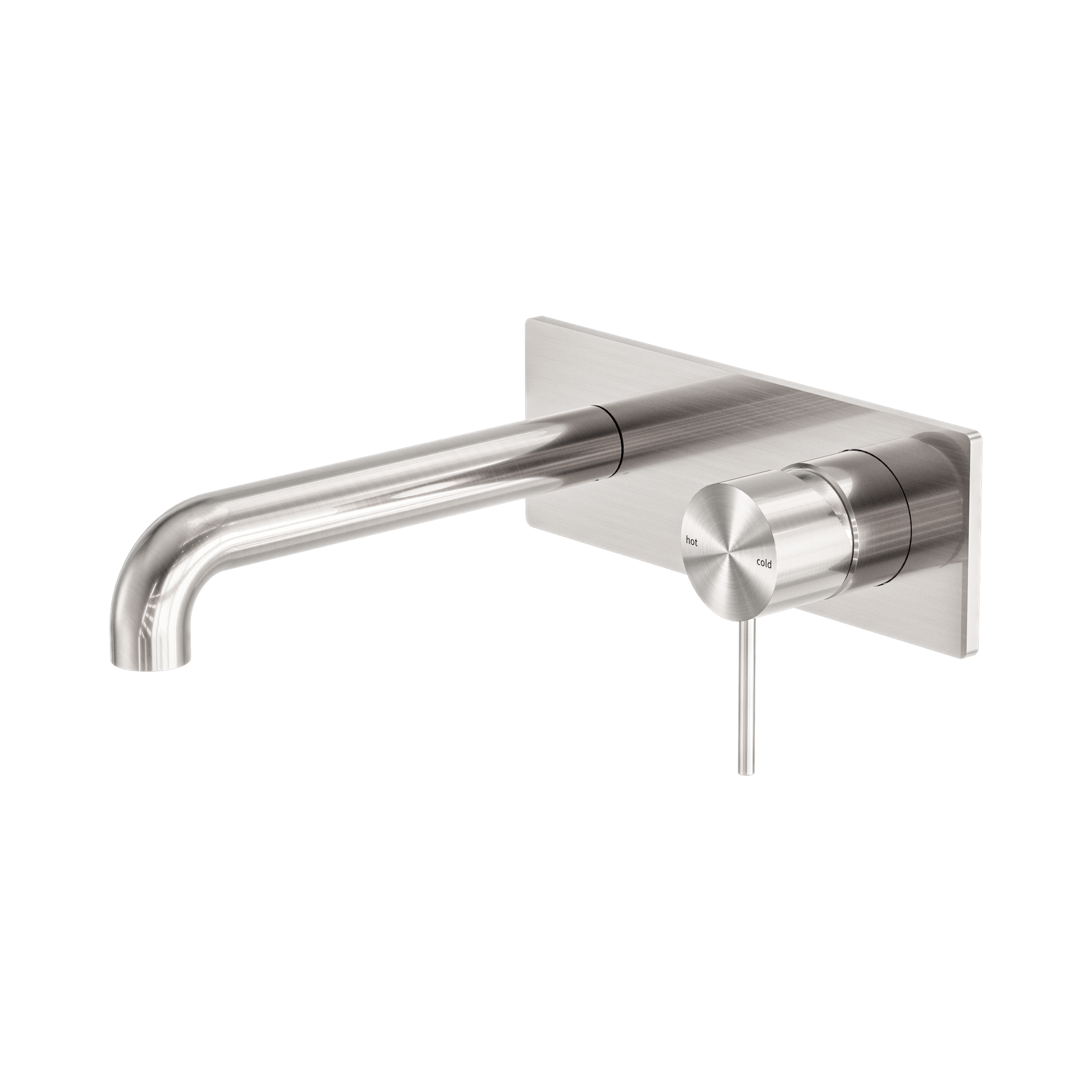 Nero Mecca Wall Mixer Set 230mm, Brushed Nickel