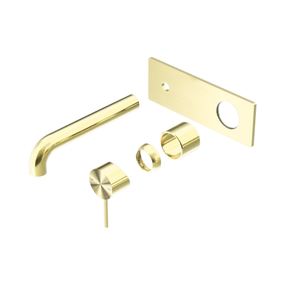 Nero Mecca Wall Basin/Bath Mixer 230mm Trim Kits Only, Brushed Gold