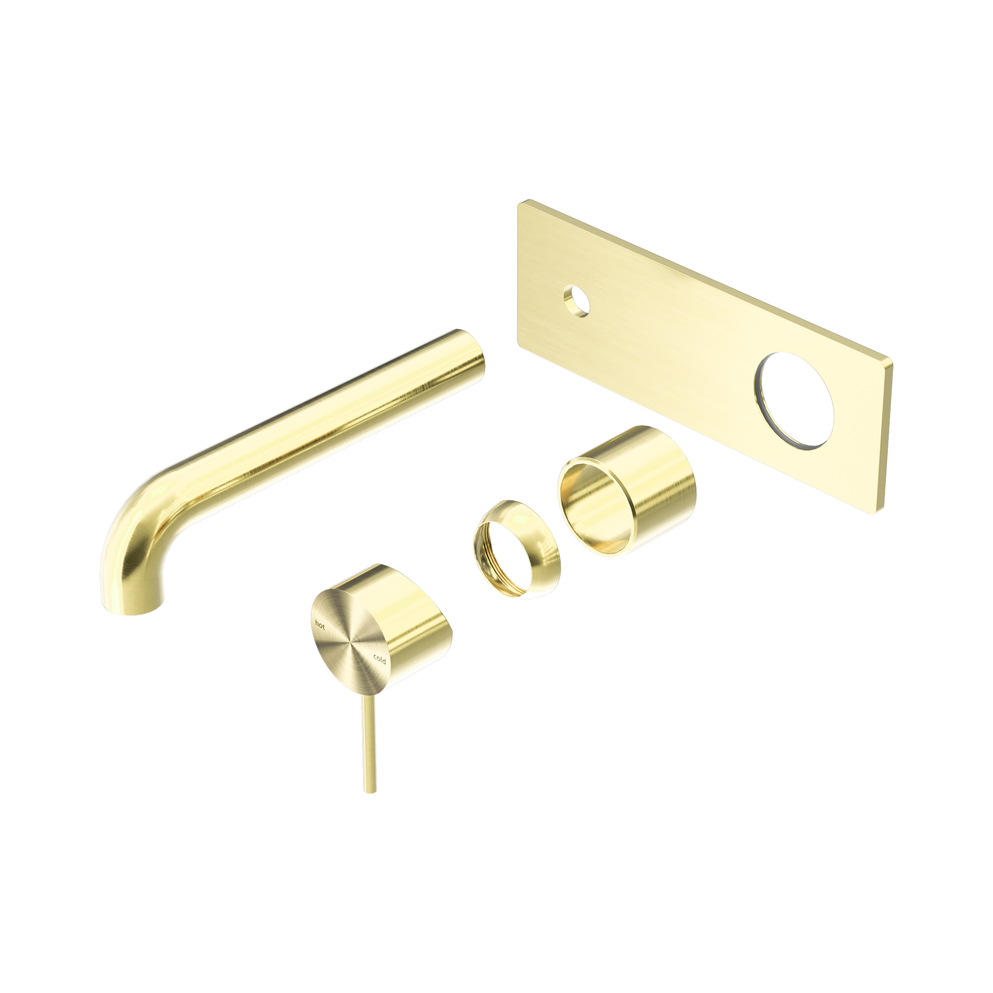 Nero Mecca Wall Mixer Set 260mm Trim Kits Only, Brushed Gold