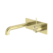 Nero Mecca Wall Mixer Set Handle Up 120mm, Brushed Gold