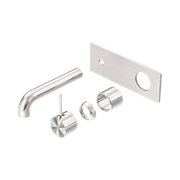 Nero Mecca Wall Mixer Set Handle Up 120mm Trim Kits Only, Brushed Nickel