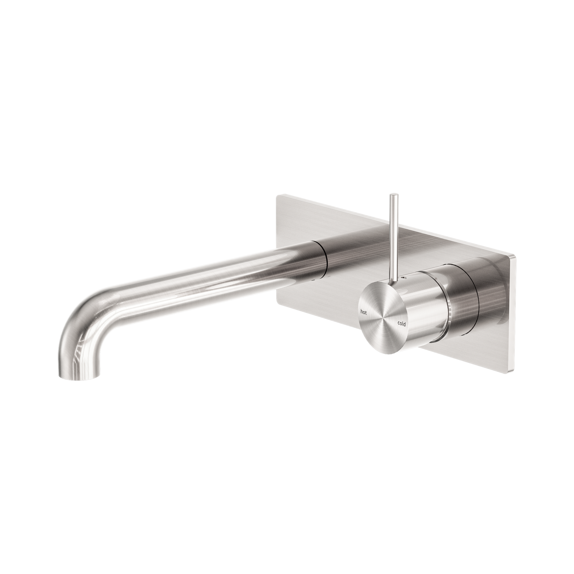 Nero Mecca Wall Mixer Set Handle Up 160mm, Brushed Nickel