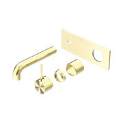 Nero Mecca Wall Mixer Set Handle Up 160mm Trim Kits Only, Brushed Gold