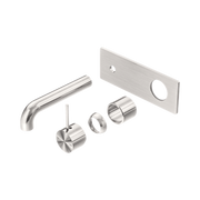 Nero Mecca Wall Mixer Set Handle Up 160mm Trim Kits Only, Brushed Nickel