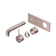 Nero Mecca Wall Mixer Set Handle Up 160mm Trim Kits Only, Brushed Bronze