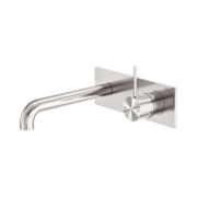 Nero Mecca Wall Mixer Set Handle Up 185mm, Brushed Nickel