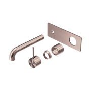 Nero Mecca Wall Mixer Set Handle Up 185mm Trim Kits Only, Brushed Bronze