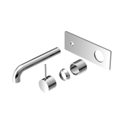 Nero Mecca Wall Mixer Set Handle Up 185mm Trim Kits Only, Chrome