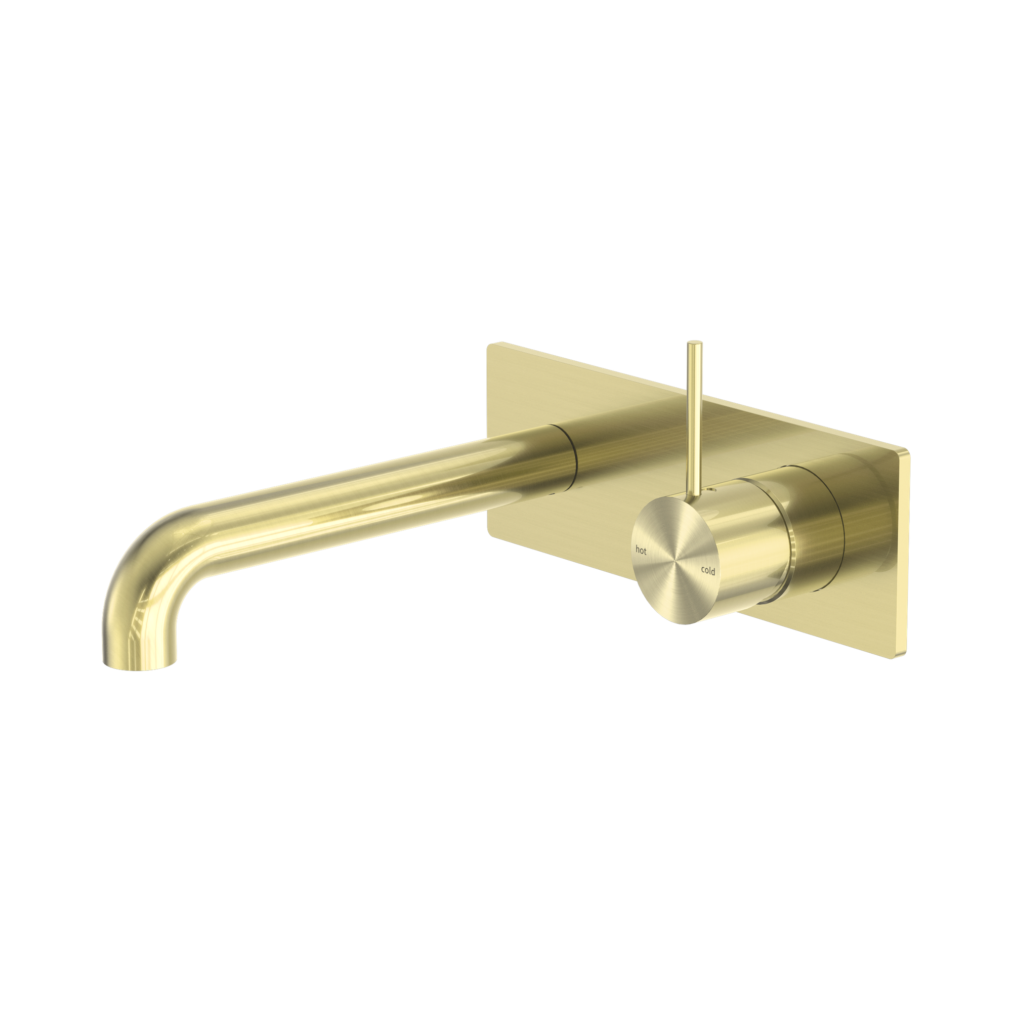 Nero Mecca Wall Mixer Set Handle Up 230mm, Brushed Gold