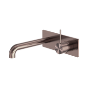 Nero Mecca Wall Mixer Set Handle Up 260mm, Brushed Bronze