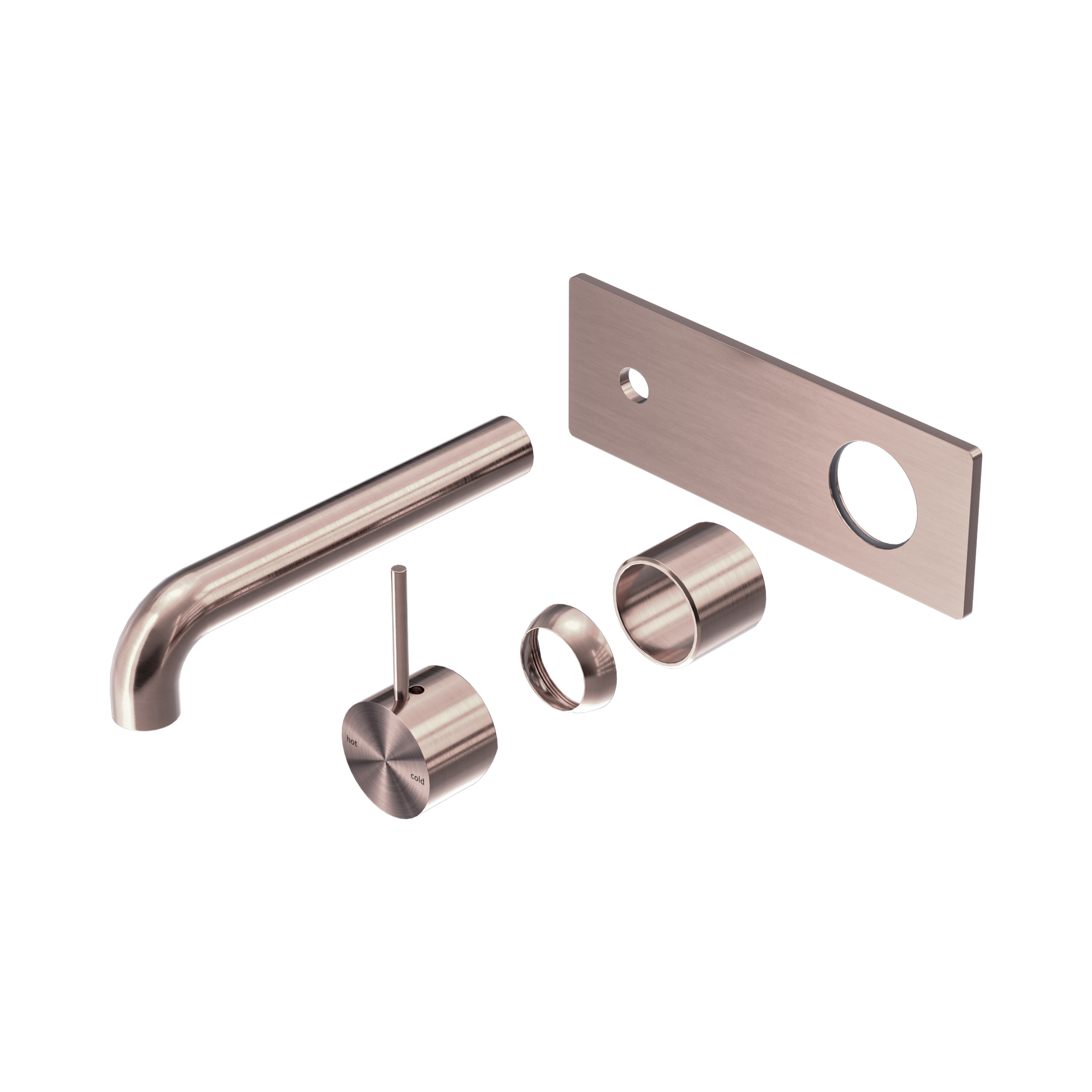 Nero Mecca Wall Mixer Set Handle Up 260mm Trim Kits Only, Brushed Bronze