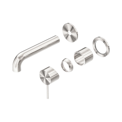 Nero Mecca Wall Basin/Bath Mixer Separate Back Plate 120mm Trim Kits Only, Brushed Nickel
