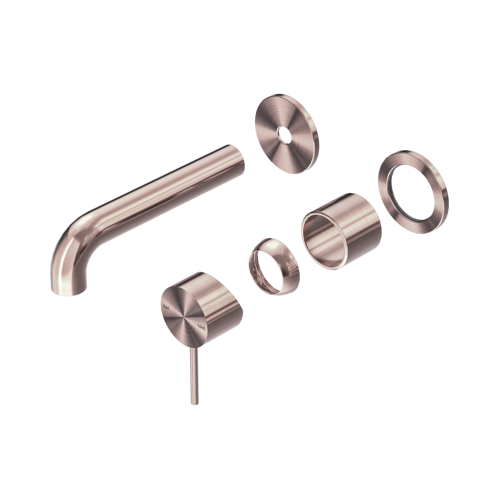 Nero Mecca Wall Mixer Set Separate Back Plate 120mm Trim Kits Only, Brushed Bronze