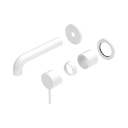 Nero Mecca Wall Mixer Set Separate Back Plate 120mm Trim Kits Only, Matte White