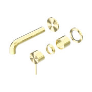 Nero Mecca Wall Mixer Set Separate Back Plate 160mm Trim Kits Only, Brushed Gold