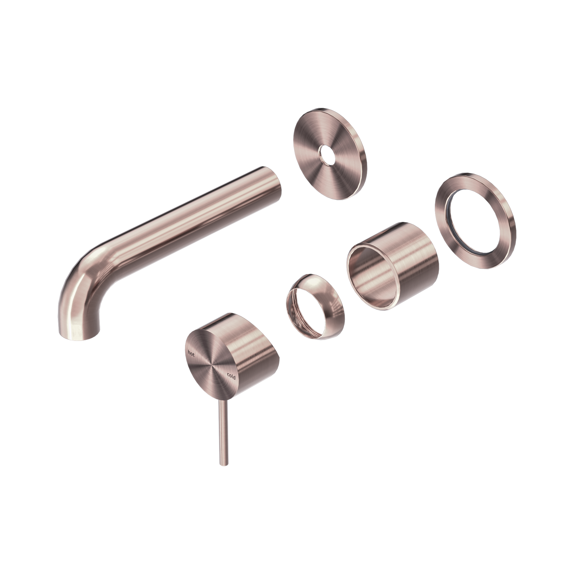 Nero Mecca Wall Mixer Set Separate Back Plate 160mm Trim Kits Only, Brushed Bronze
