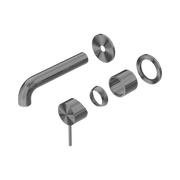 Nero Mecca Wall Mixer Set Separate Back Plate 160mm Trim Kits Only, Gun Metal