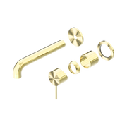 Nero Mecca Wall Mixer Set Separate Back Plate 185mm Trim Kits Only, Brushed Gold