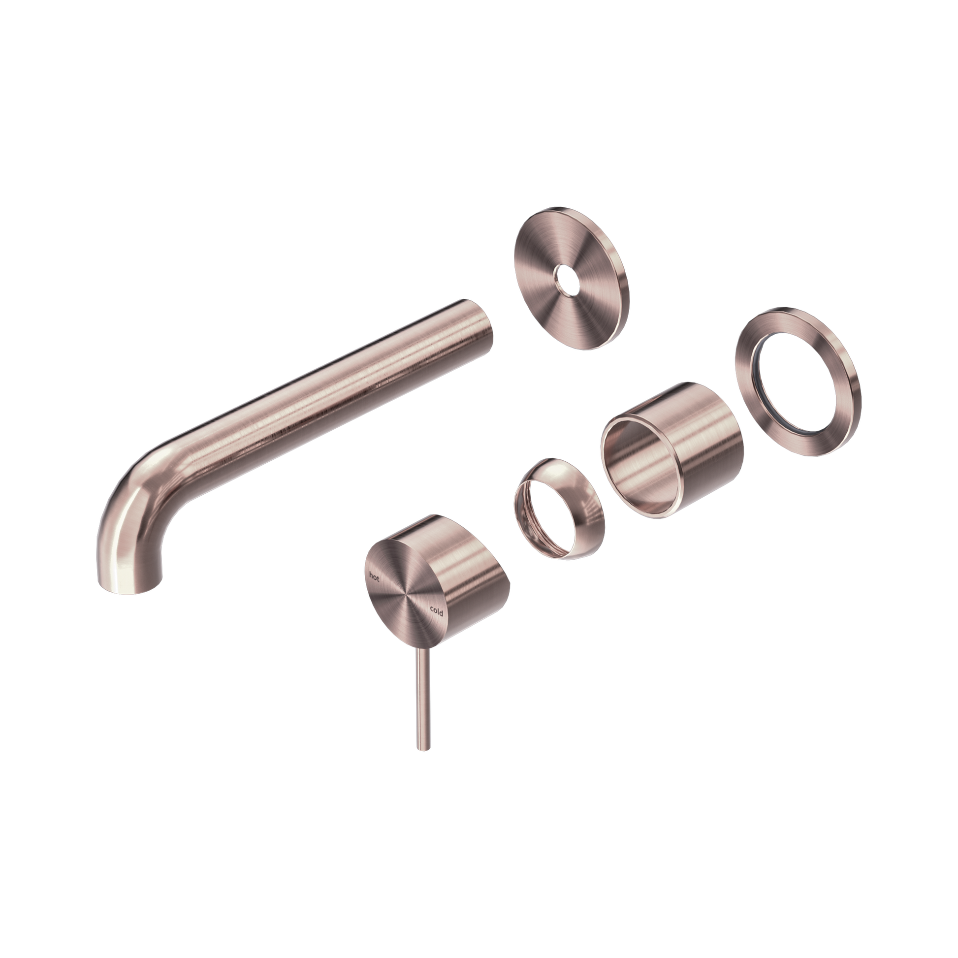 Nero Mecca Wall Mixer Set Separate Back Plate 185mm Trim Kits Only, Brushed Bronze