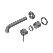 Nero Mecca Wall Mixer Set Separate Back Plate 185mm Trim Kits Only, Gun Metal