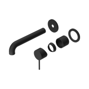 Nero Mecca Wall Mixer Set Separate Back Plate 185mm Trim Kits Only, Matte Black