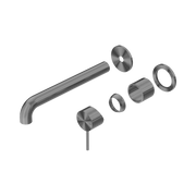 Nero Mecca Wall Mixer Set Separate Back Plate 230mm Trim Kits Only, Gun Metal