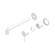 Nero Mecca Wall Mixer Set Separate Back Plate 230mm Trim Kits Only, Matte White