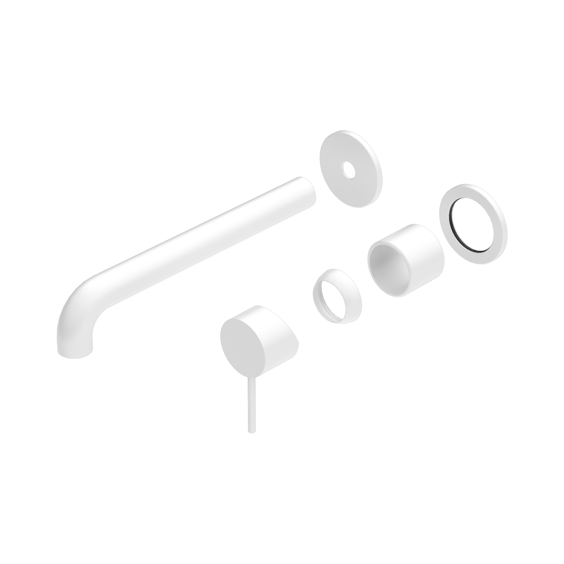 Nero Mecca Wall Mixer Set Separate Back Plate 230mm Trim Kits Only, Matte White