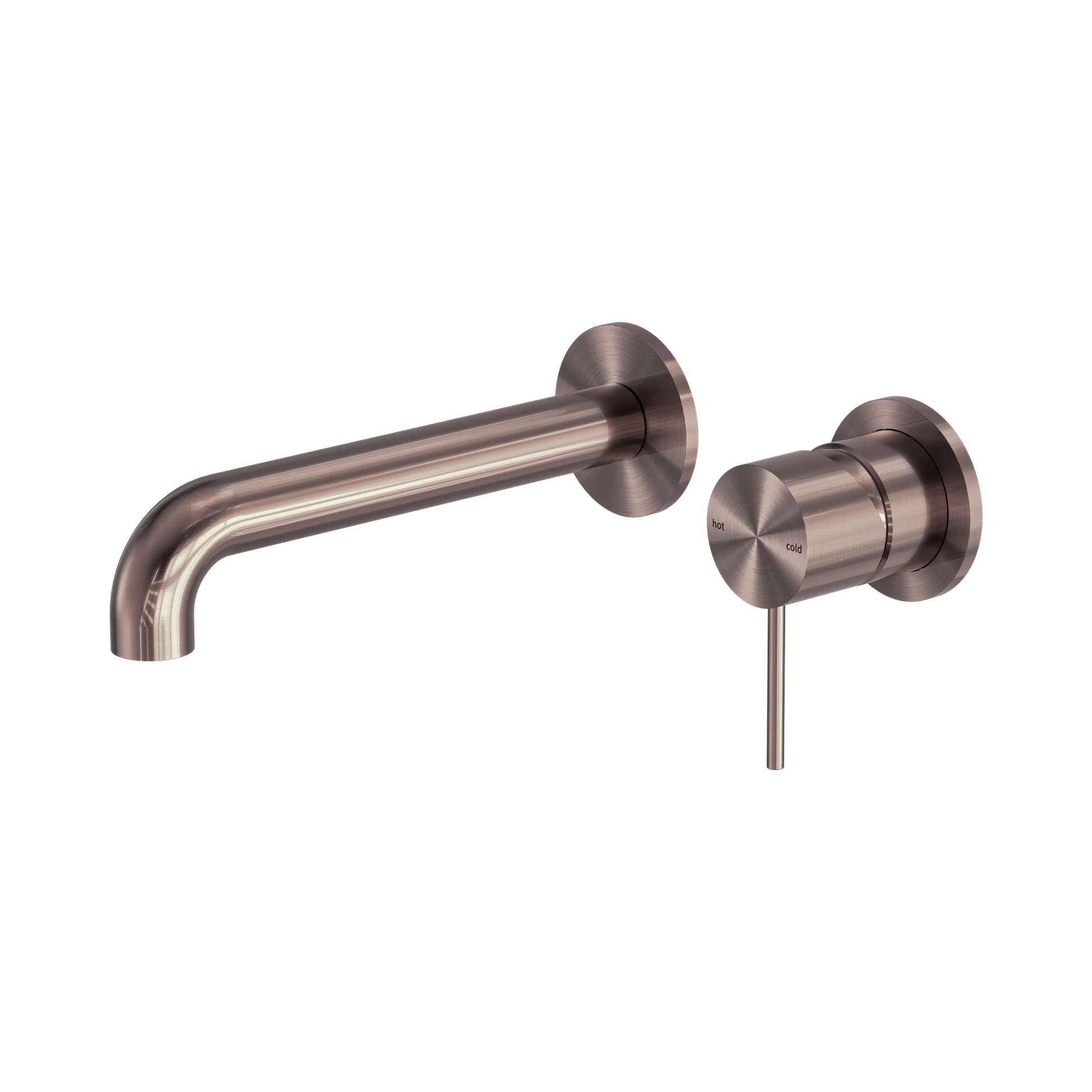 Nero Mecca Wall Mixer Set Separate Back Plate 260mm, Brushed Bronze