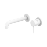 Nero Mecca Wall Mixer Set Separate Back Plate 260mm, Matte White