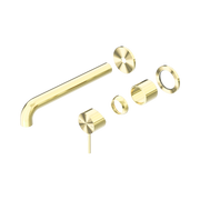 Nero Mecca Wall Mixer Set Separate Back Plate 260mm Trim Kits Only, Brushed Gold