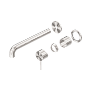 Nero Mecca Wall Mixer Set Separate Back Plate 260mm Trim Kits Only, Brushed Nickel
