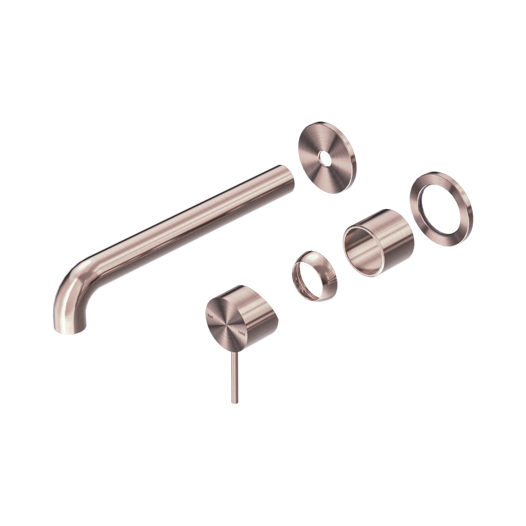 Nero Mecca Wall Mixer Set Separate Back Plate 260mm Trim Kits Only, Brushed Bronze