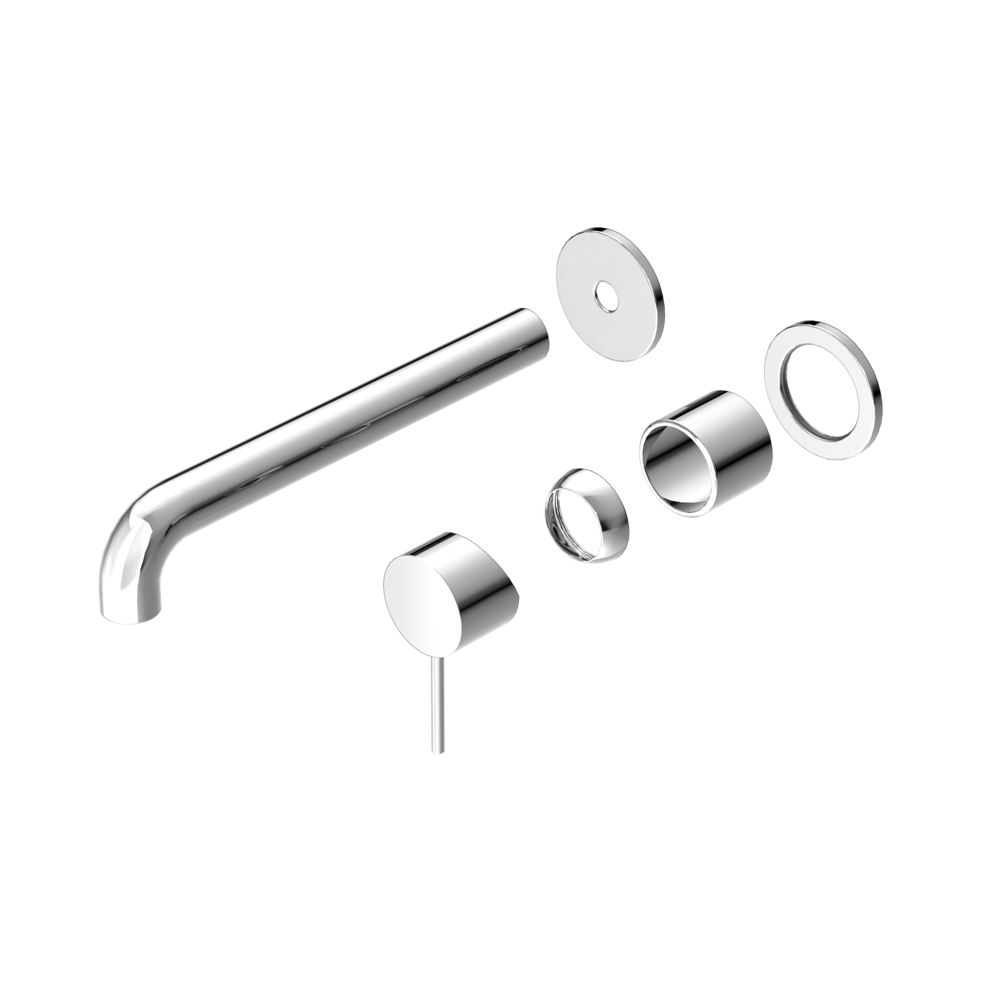 Nero Mecca Wall Mixer Set Separate Back Plate 260mm Trim Kits Only, Chrome