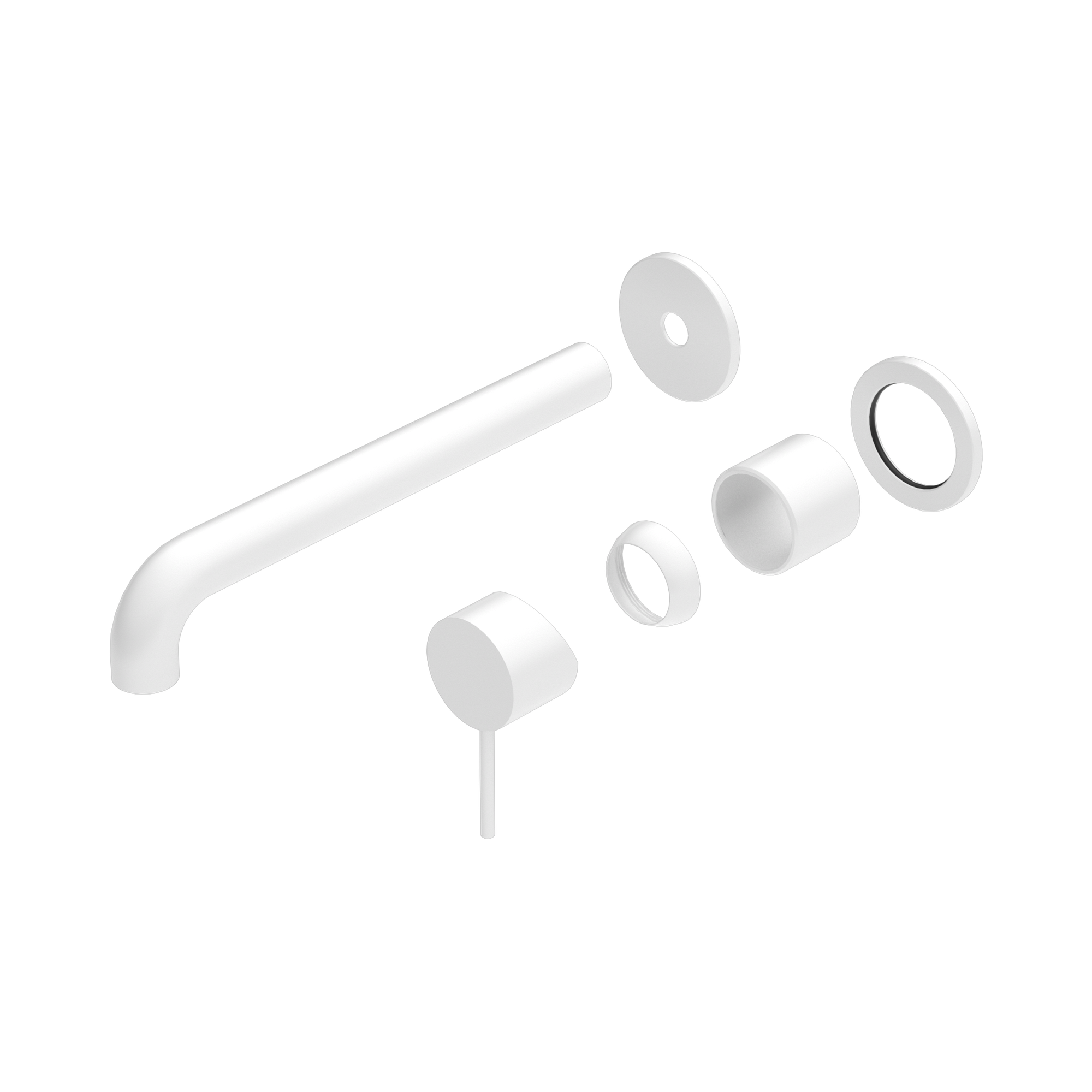 Nero Mecca Wall Mixer Set Separate Back Plate 260mm Trim Kits Only, Matte White