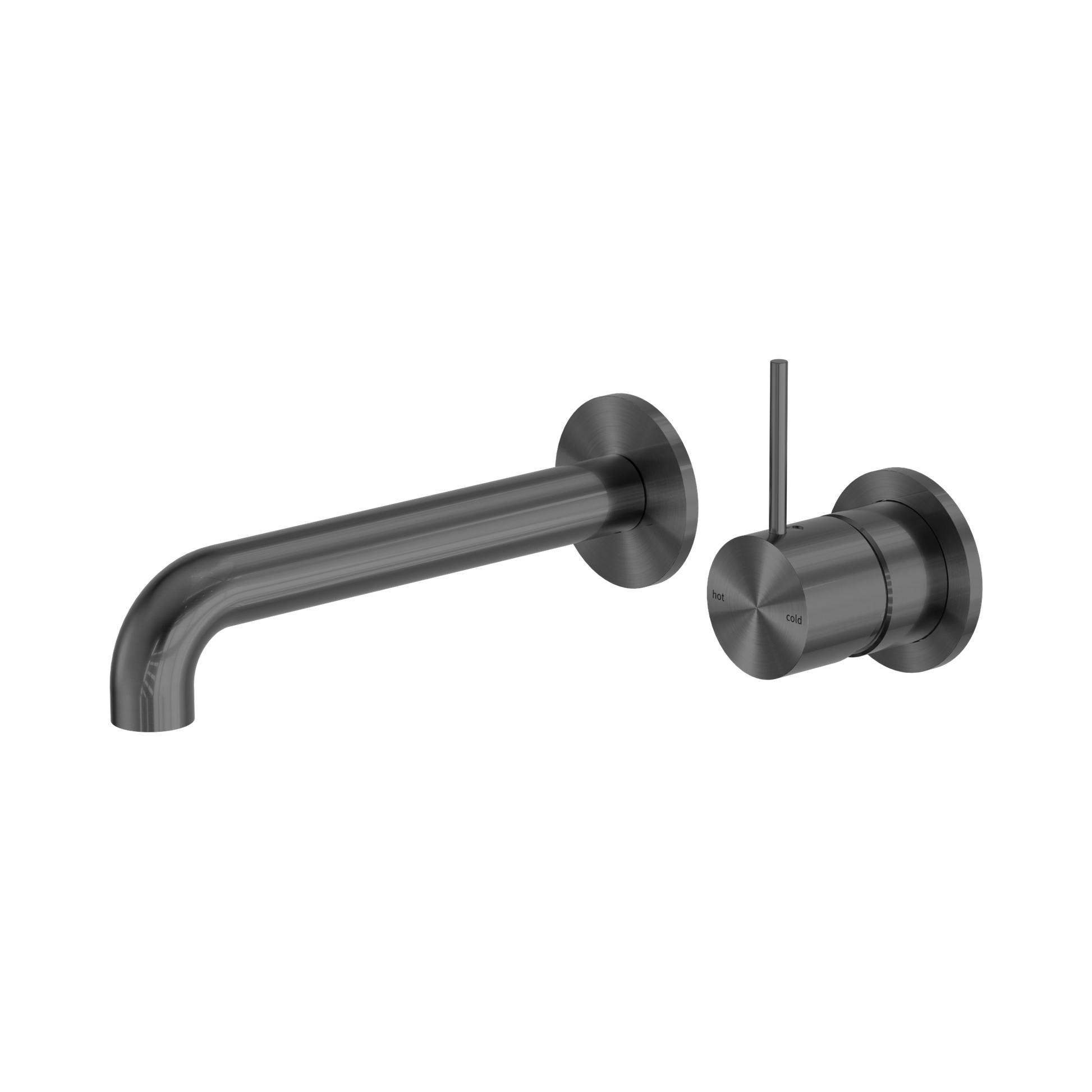 Nero Mecca Wall Mixer Set Separate Back Plate Handle Up 120mm, Gun Metal