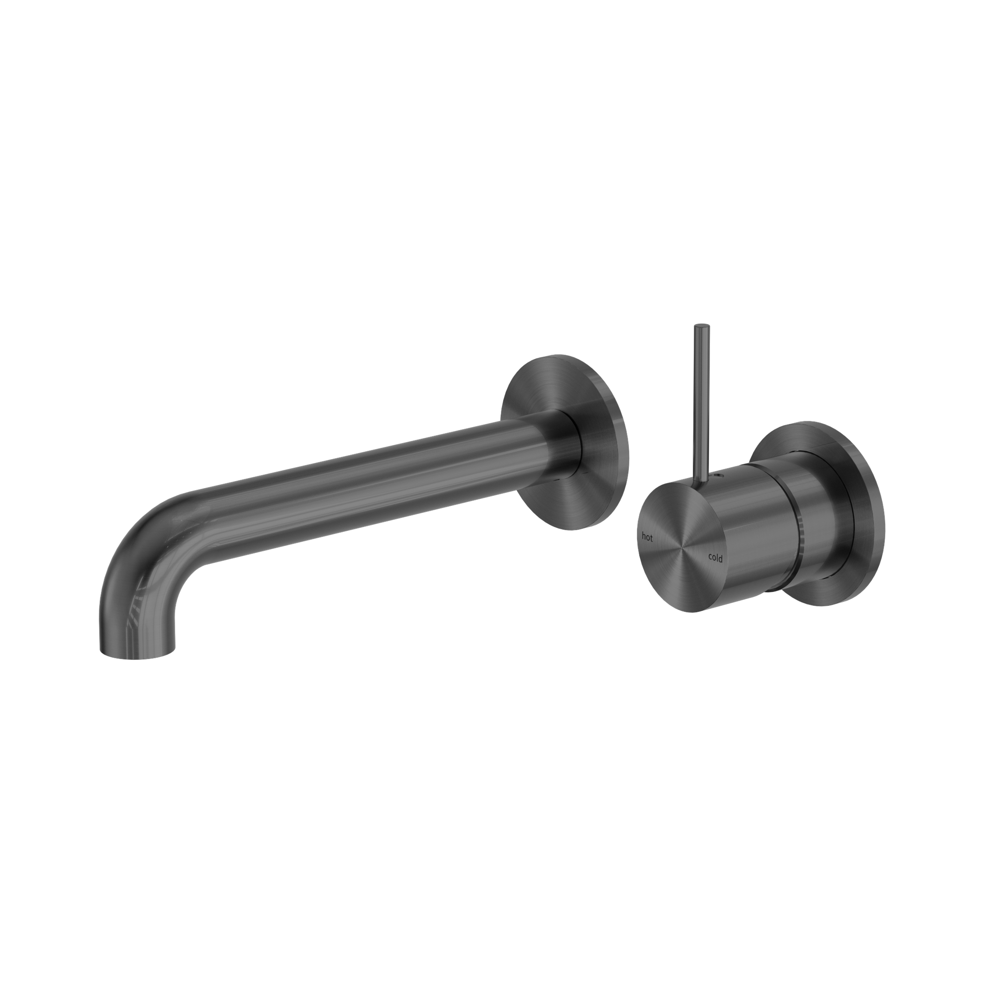 Nero Mecca Wall Mixer Set Separate Back Plate Handle Up 120mm, Gun Metal