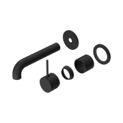 Nero Mecca Wall Mixer Set Separate Back Plate Handle Up 120mm Trim Kits Only, Matte Black