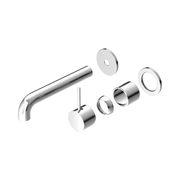 Nero Mecca Wall Mixer Set Separate Back Plate Handle Up 185mm Trim Kits Only, Chrome