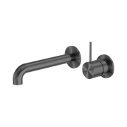 Nero Mecca Wall Mixer Set Separate Back Plate Handle Up 230mm, Gun Metal