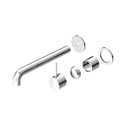 Nero Mecca Wall Mixer Set Separate Back Plate Handle Up 230mm Trim Kits Only, Chrome