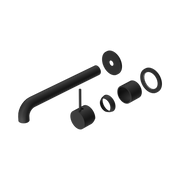 Nero Mecca Wall Mixer Set Separate Back Plate Handle Up 230mm Trim Kits Only, Matte Black